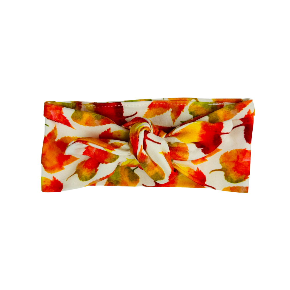 Mini Me Tie On Headband - Autumn Leaves