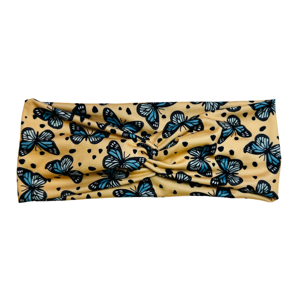 Twist Headband - Blue Butterfly
