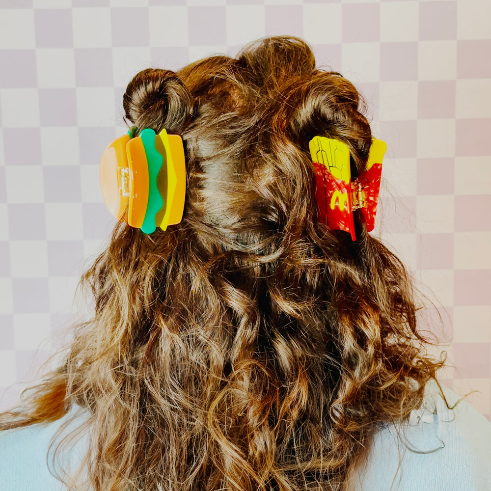 Hair Clip Combo #1 - Hamburger & Fries 🍔🍟