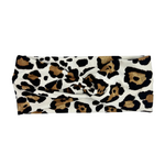 Twist Headband - White Leopard