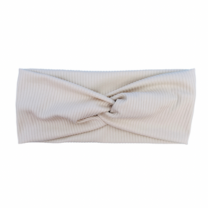 Twist Headband - Cream Rib