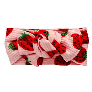 Baby Tie On Headband - Strawberry