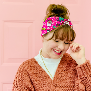 Twist Headband - Pink Candy Cane