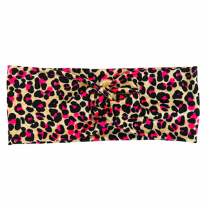 Twist Headband - Pink Leopard